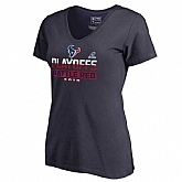 Women Texans Navy 2018 NFL Playoffs Battle Red T-Shirt,baseball caps,new era cap wholesale,wholesale hats